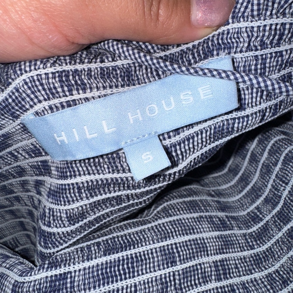 Hill House Blue Smocked Square-Neck Midi Dress - Picture 3 of 6